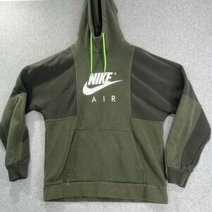 Nike Air Pullover sweatshirt Fleece hoodie Mens M Green DD6383 Training Gym